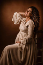 Pregnancy portrait - White and black - Asti